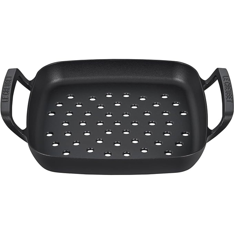 Le Creuset 12" Square Grill Basket - Alpine Outdoor Collection - Matte Black