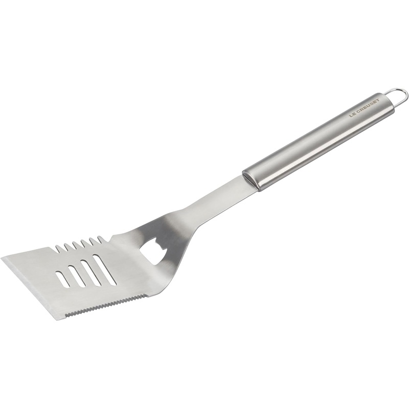 Le Creuset 17 1/2" Outdoor BBQ Slotted Turner - Alphine Outdoor Collection - Stainless Steel