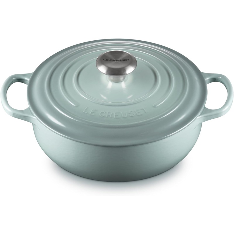Le Creuset 3 1/2 Qt. Signature Sauteuse w/Stainless Steel Knob - Sea Salt