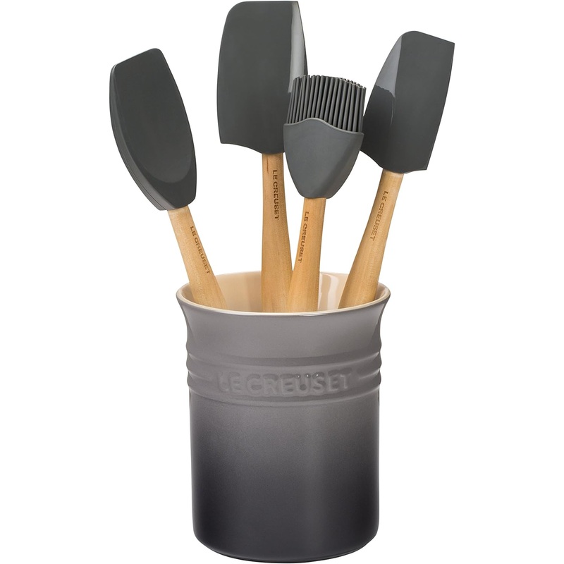 Le Creuset Craft Series 5-Piece Utensil Set w/Crock - Oyster