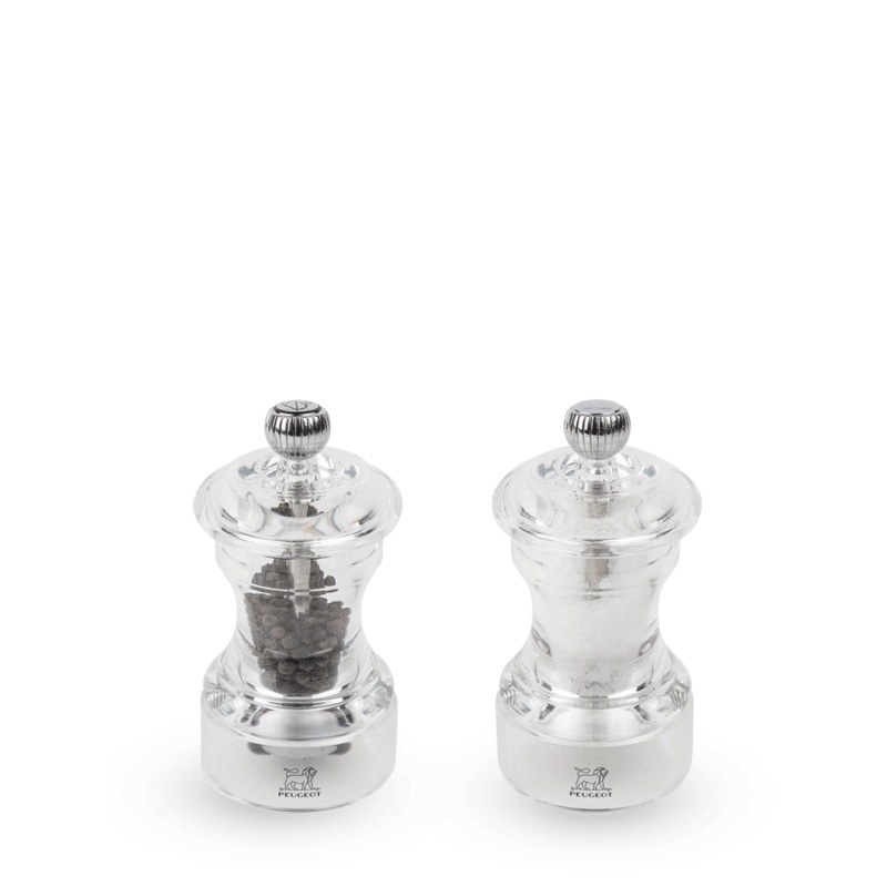 Peugeot Bistro Acrylic Pepper & Salt Mill Set - 10cm/4"