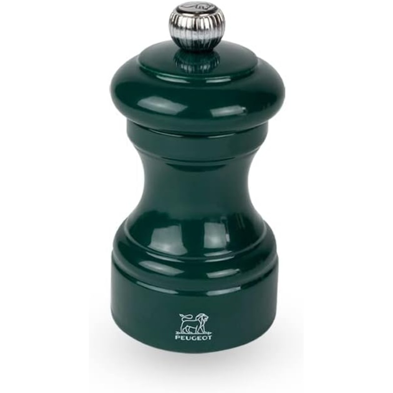 Peugeot Bistro Forest Green Lacquer Pepper Mill - 10cm/4"