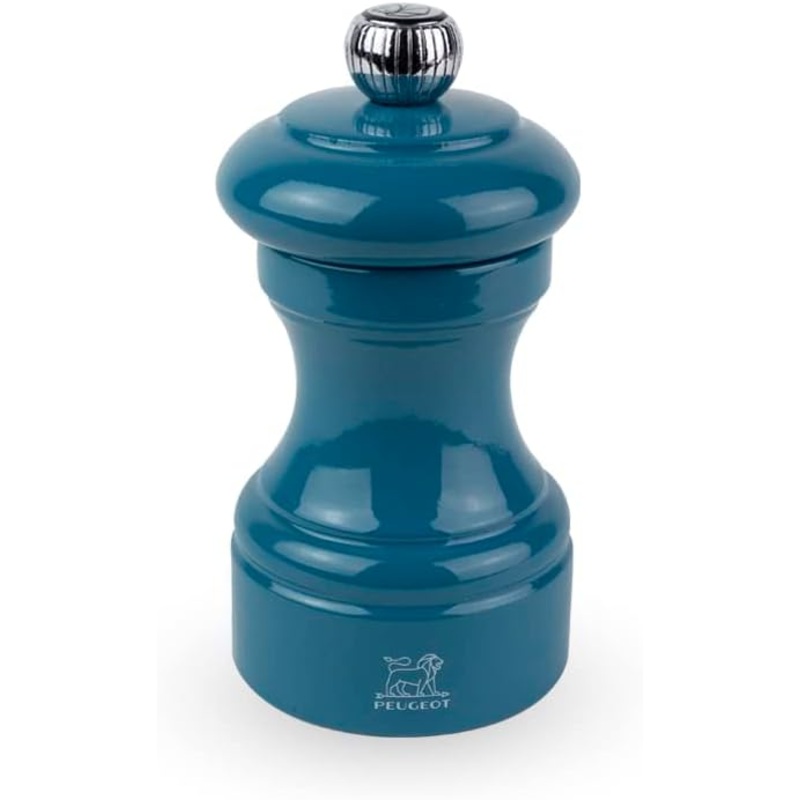Peugeot Bistro Pacific Blue Lacquer Pepper Mill - 10cm/4"