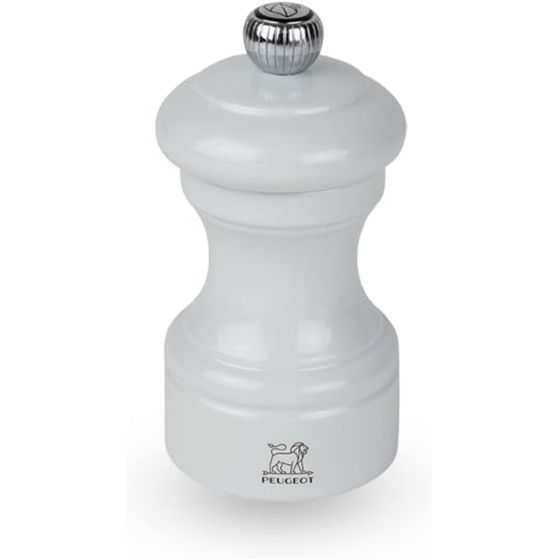 Peugeot Bistro Pearl Grey Lacquer Pepper Mill - 10cm/4"
