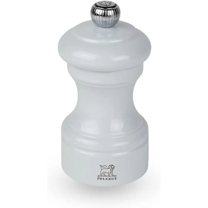Peugeot Bistro Pearl Grey Lacquer Salt Mill - 10cm/4"