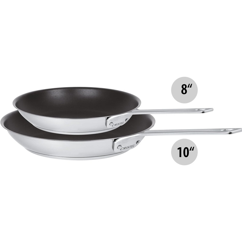 Cristel 1826 Collection - 2 Pc. Non-Stick Frying Pans