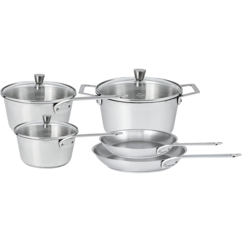 Cristel 1826 Collection - 8 Pc. Stainless Steel Cookware Set