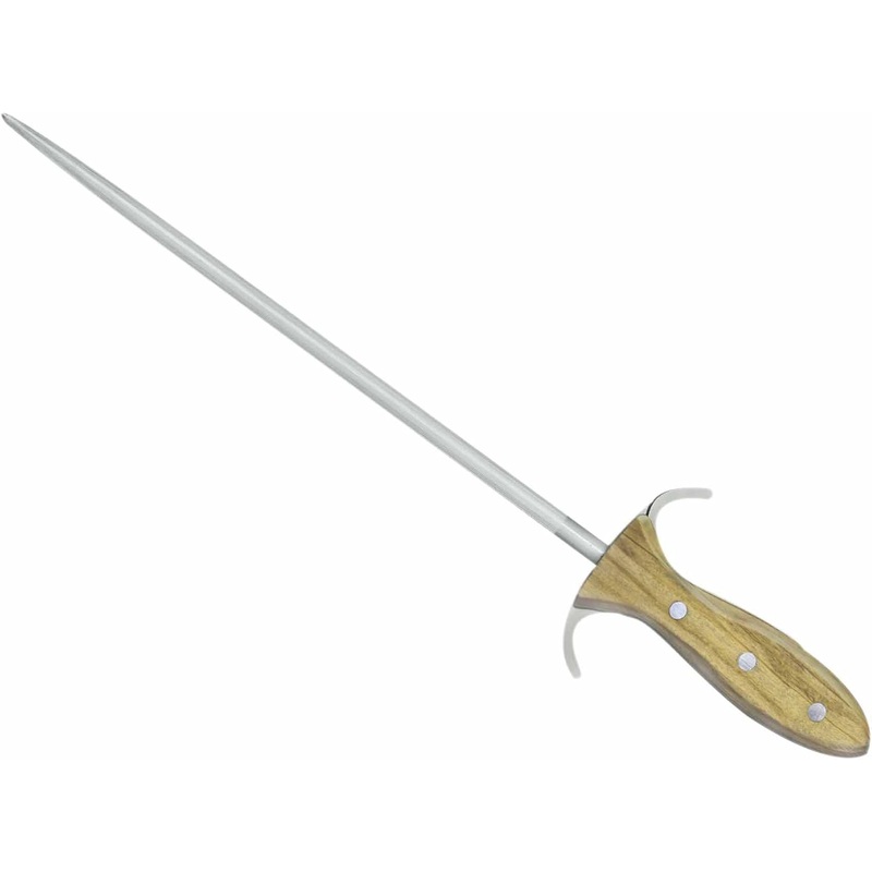 Gde Alpha Olive Series - 12" Forged Sharpening Steel D' Artagnan, Olivewood Handle