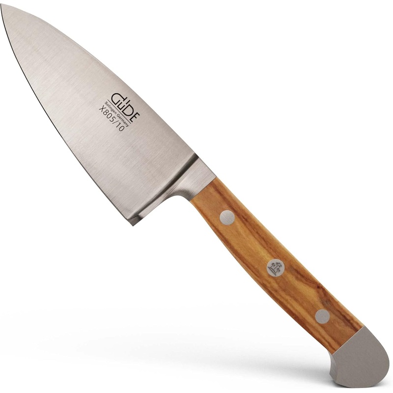 Gde Alpha Olive Series - 3" Forged Double Bolster Hard Cheese Knife, Olivewood Handle