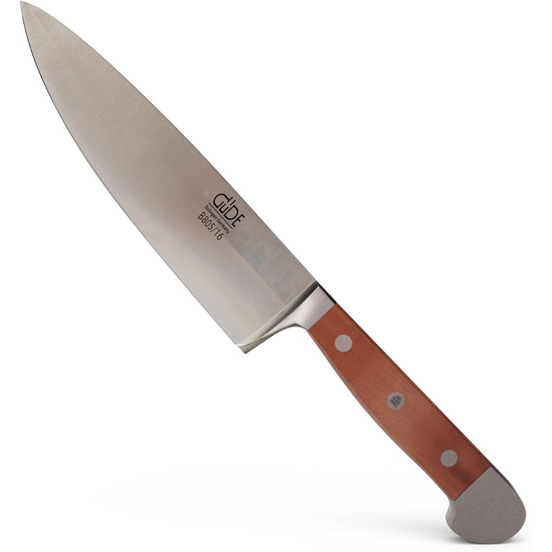 Gde Alpha Pear Series - 6" Forged Double Bolster Chef's Knife, Luxury Pear Wood Handle