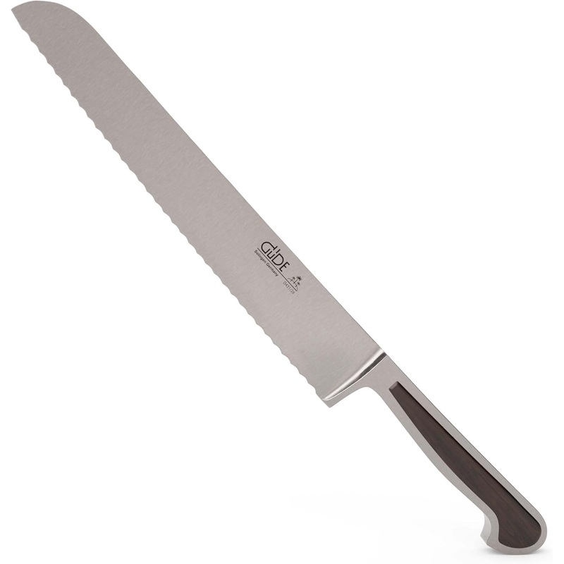 Gde Delta Series - 10" Forged Double Bolster Bread Knife, African Blackwood Handle