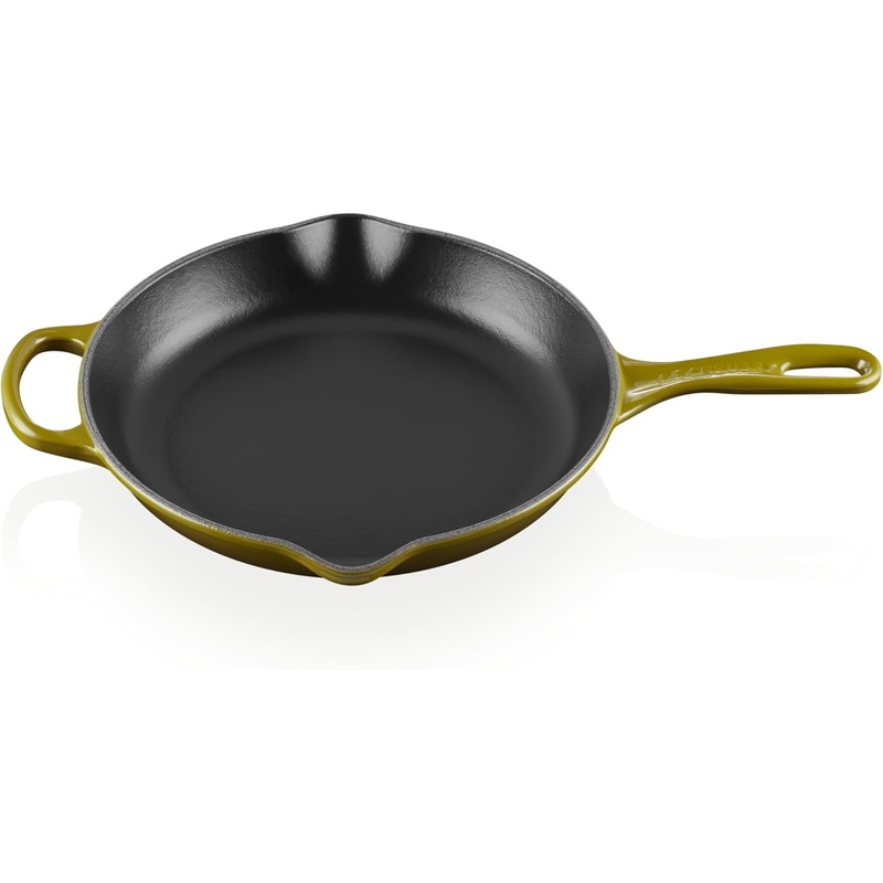 Le Creuset 10 1/4" (1 3/4 Qt.) Signature Cast Iron Handle Skillet - Olive