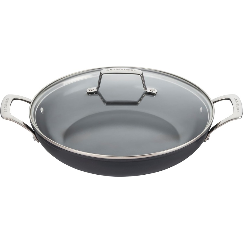 Le Creuset 3.9 Qt. Essential Non-Stick Ceramic Shallow Braiser w/Glass Lid
