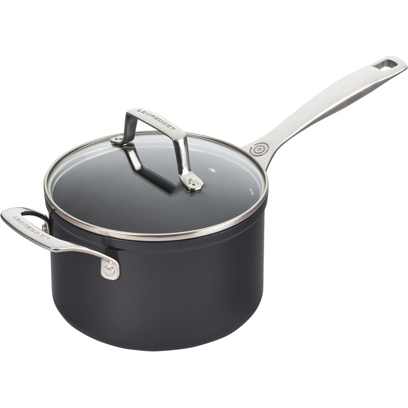 Le Creuset 3 Qt. Essential Non-Stick Ceramic Saucepan w/Glass Lid