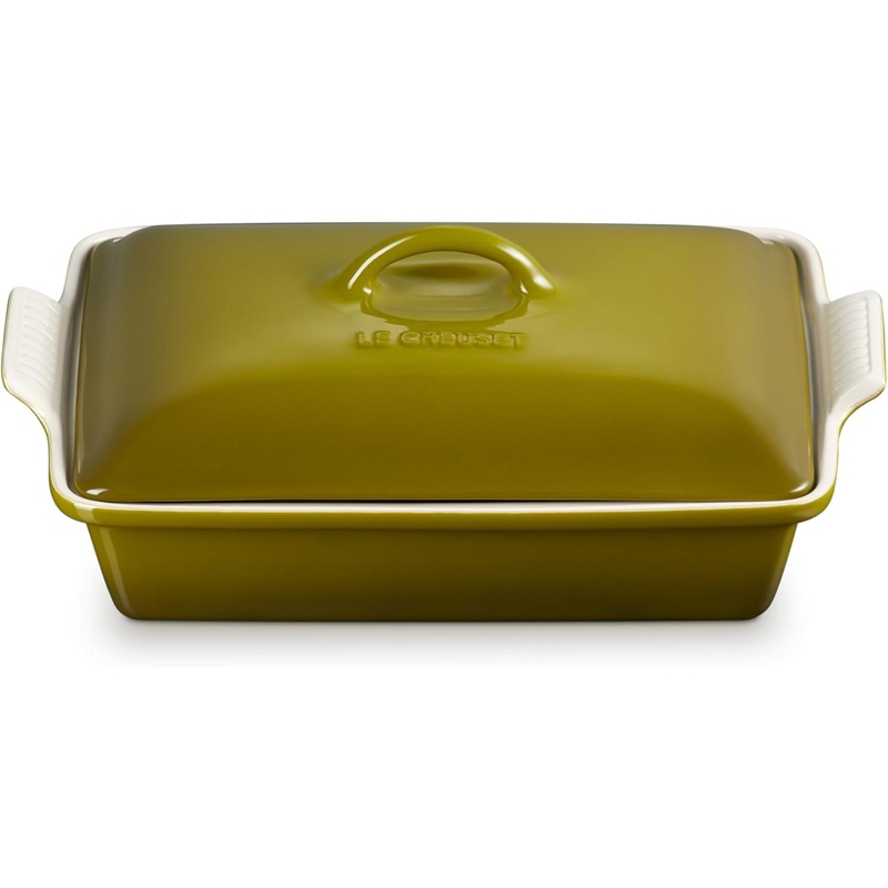 Le Creuset 4 Qt. (12" x 9") Heritage Covered Rectangular Casserole - Olive