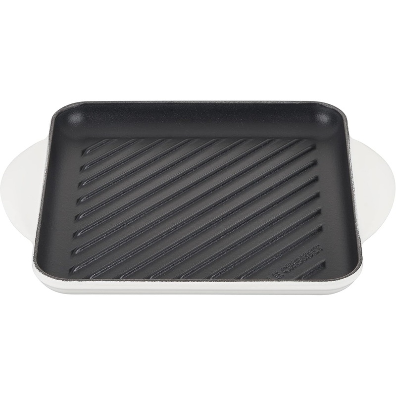 Le Creuset 9 1/2" Square Grill Pan - White
