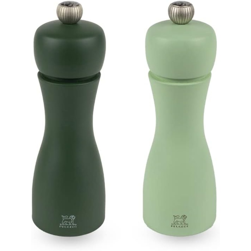 Peugeot Tahiti Duo Water Pepper & Salt Mill Set - Green Tones - 15cm/6"