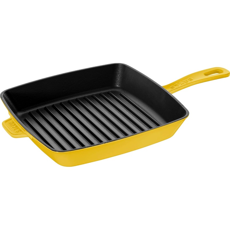 Staub Square Grill Pan - 12" - Citron