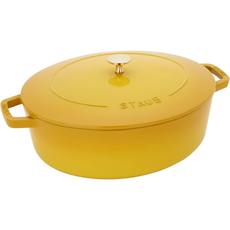 Staub Wide Oval Dutch Oven - 6 1/4 Qt. - Citron