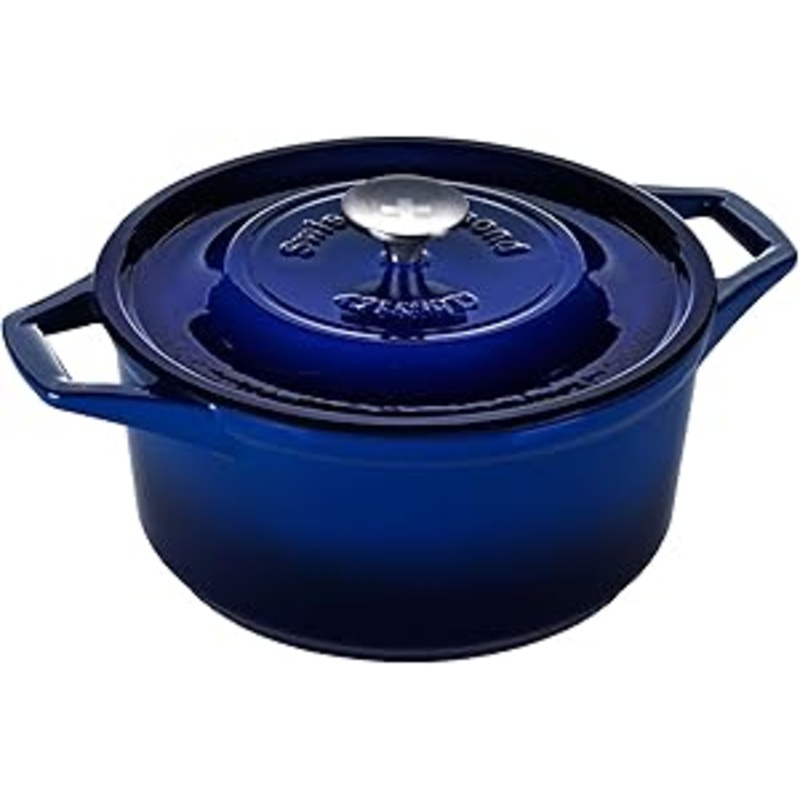 Swiss Diamond Cast Iron 5 Qt. Round Casserole - Saphir Bleu