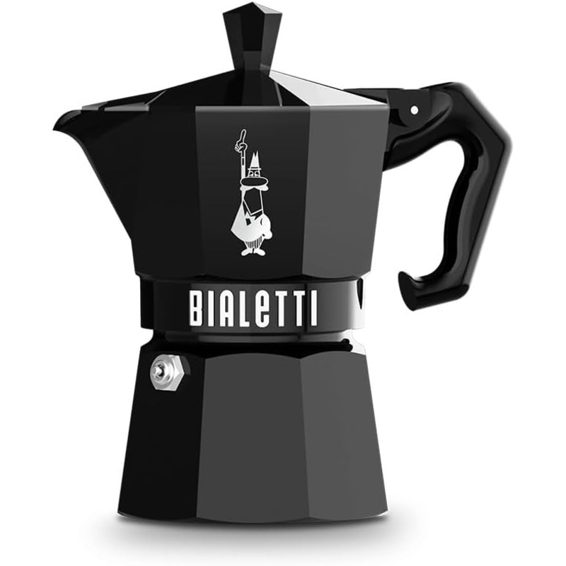 Bialetti Moka Exclusive Stovetop Espresso Maker 3 Cups - Black