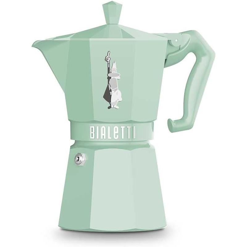 Bialetti Moka Exclusive Stovetop Espresso Maker 3 Cups - Mint