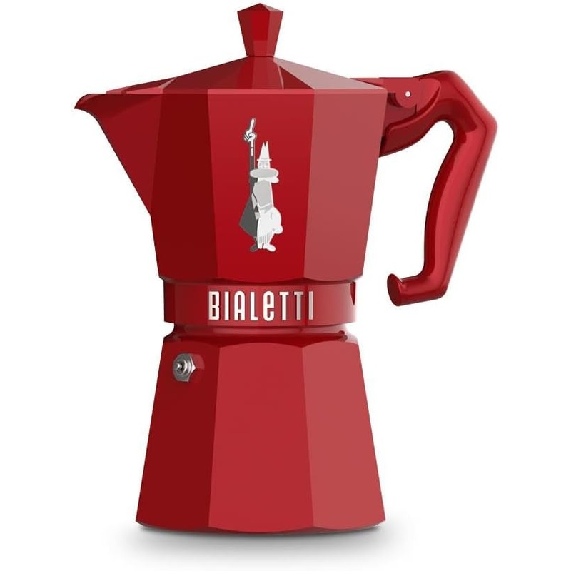 Bialetti Moka Exclusive Stovetop Espresso Maker 6 Cups - Red