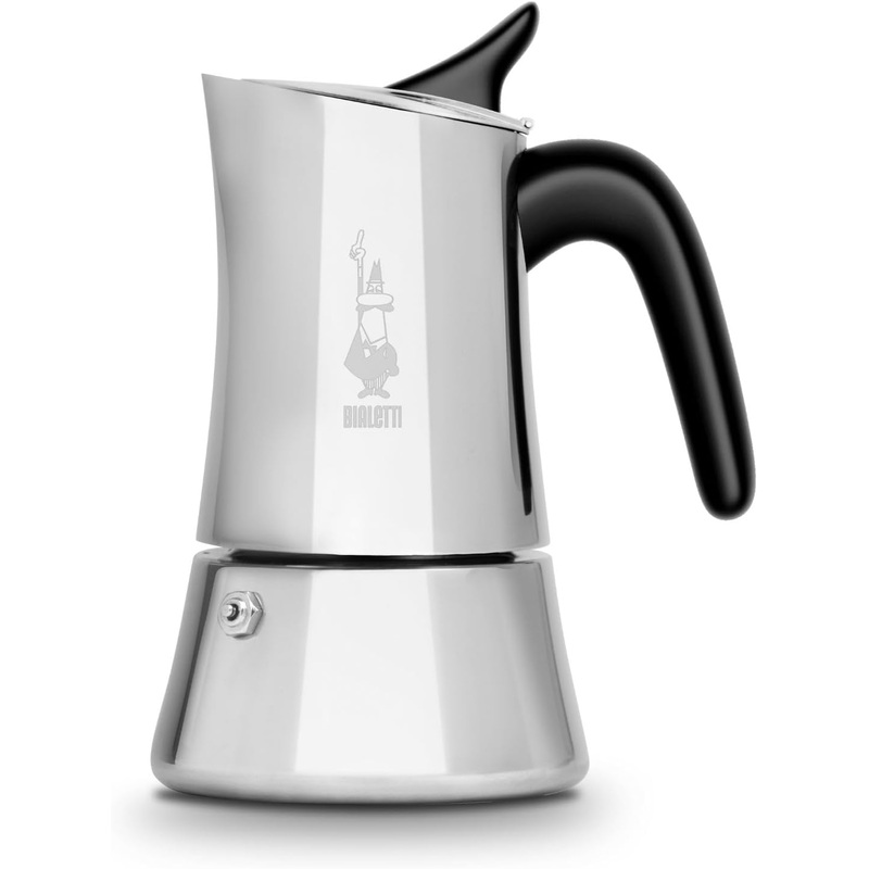 Bialetti Moon Exclusive Stovetop Espresso Maker 6 Cups - Stainless Steel