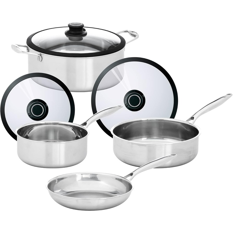 Black Cube Stainless Steel 7 Pc. Set