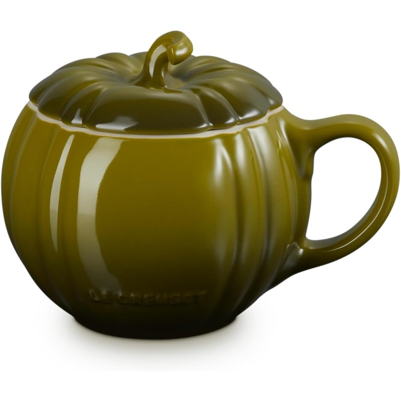 Le Creuset 14 oz. Pumpkin Mug w/Lid - Olive
