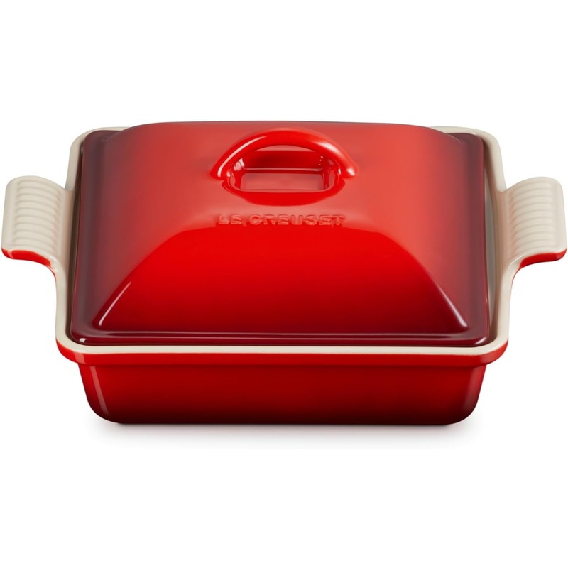 Le Creuset 2 Qt. Heritage Covered Square Casserole - Cerise