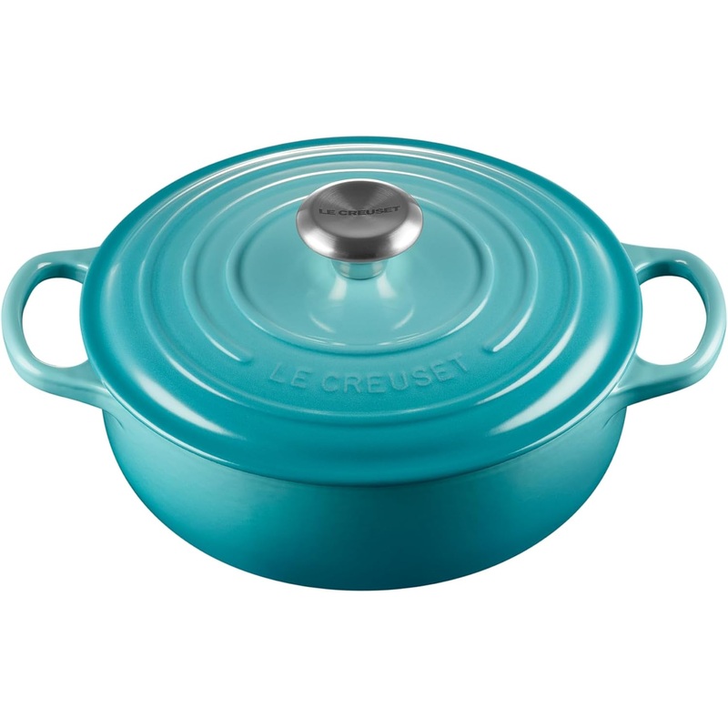 Le Creuset 3 1/2 Qt. Signature Sauteuse w/Stainless Steel Knob - Caribbean
