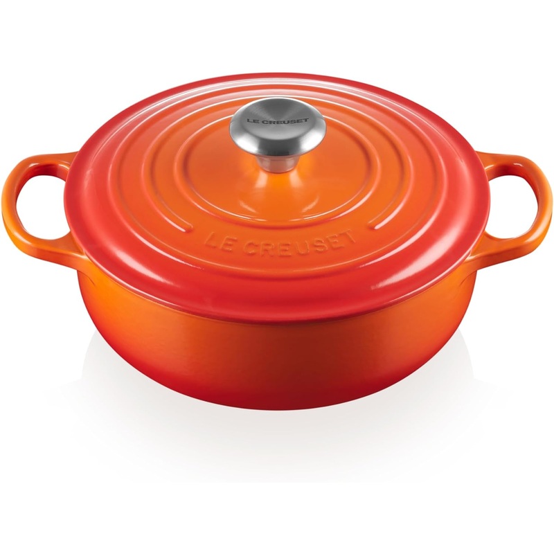 Le Creuset 3 1/2 Qt. Signature Sauteuse w/Stainless Steel Knob - Flame