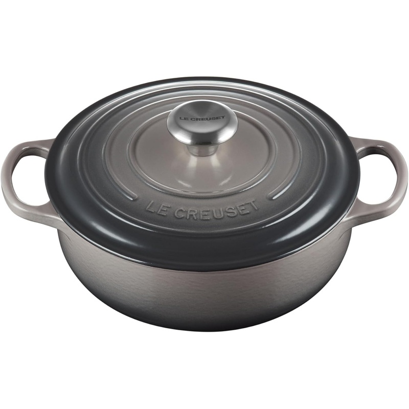 Le Creuset 3 1/2 Qt. Signature Sauteuse w/Stainless Steel Knob - Oyster