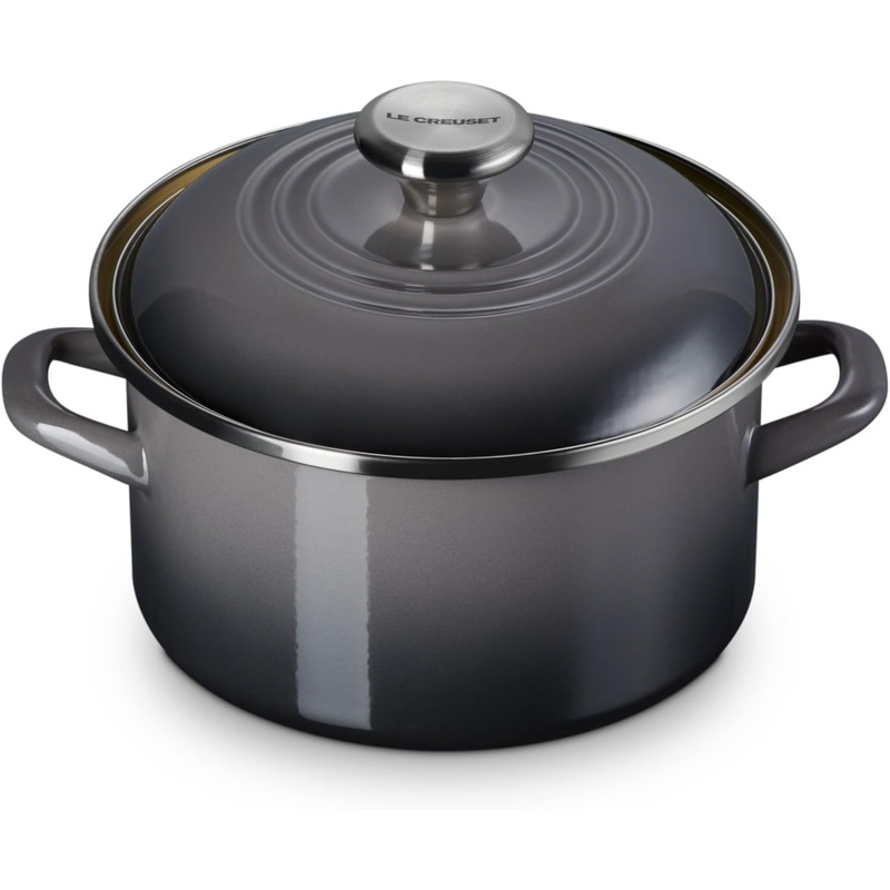 Le Creuset 3.8 Qt. Traditional Petite Stockpot w/SS Knob - Oyster