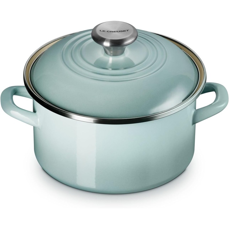 Le Creuset 3.8 Qt. Traditional Petite Stockpot w/SS Knob - Sea Salt
