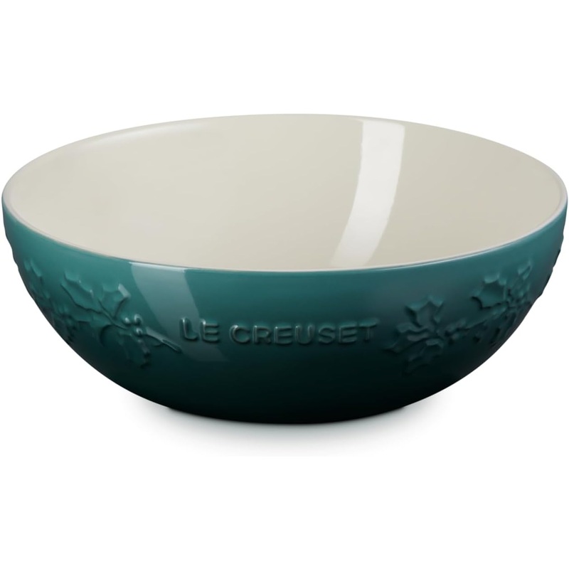 Le Creuset 4 Qt. Stoneware Holly Embossed Multi Bowl - Artichaut