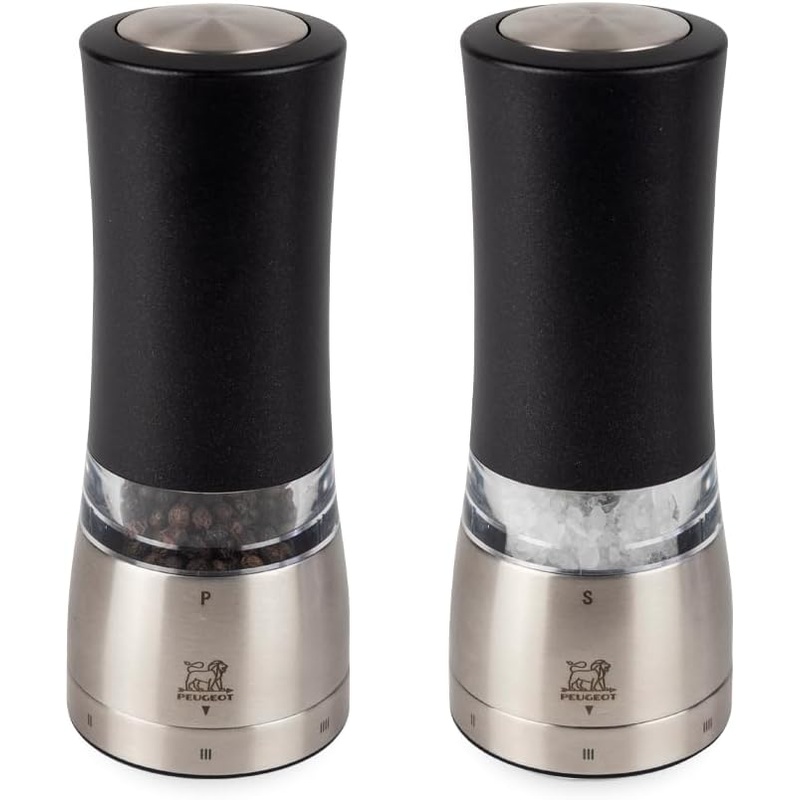 Peugeot Daman Duo Electric u'Select Iridescent Black Salt & Pepper Mill Set - 16cm/6.3"