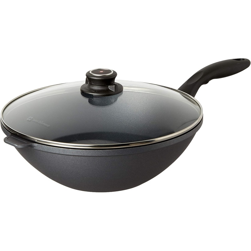 Swiss Diamond - 11.8" Wok w/Glass Lid