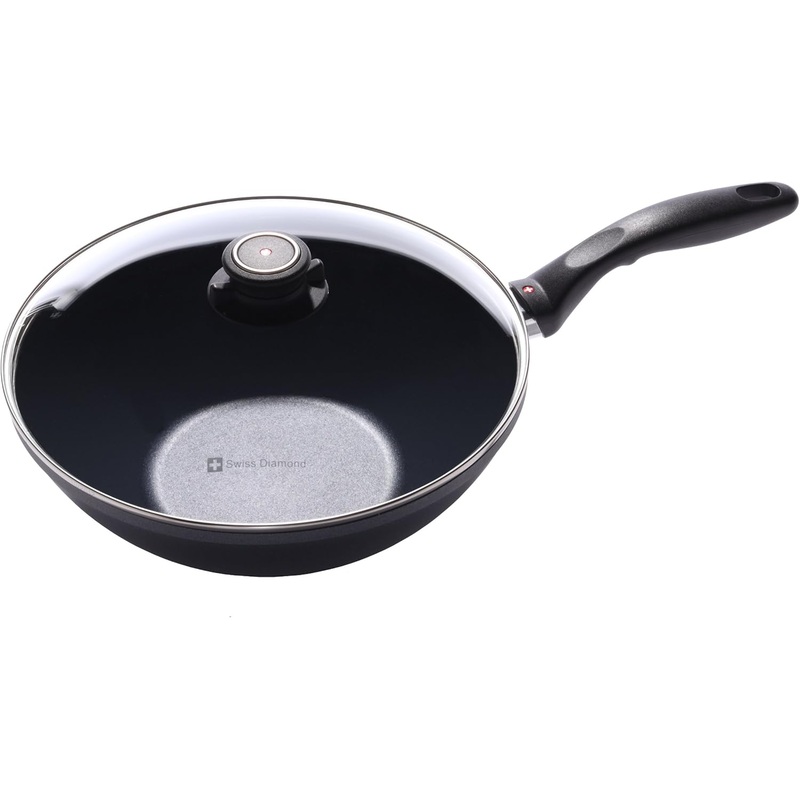 Swiss Diamond - 11" Induction Wok w/Glass Lid