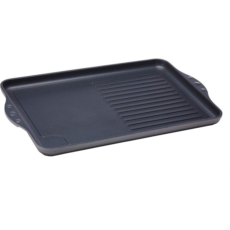 Swiss Diamond - 17" x 11" Double Burner Grill/Griddle