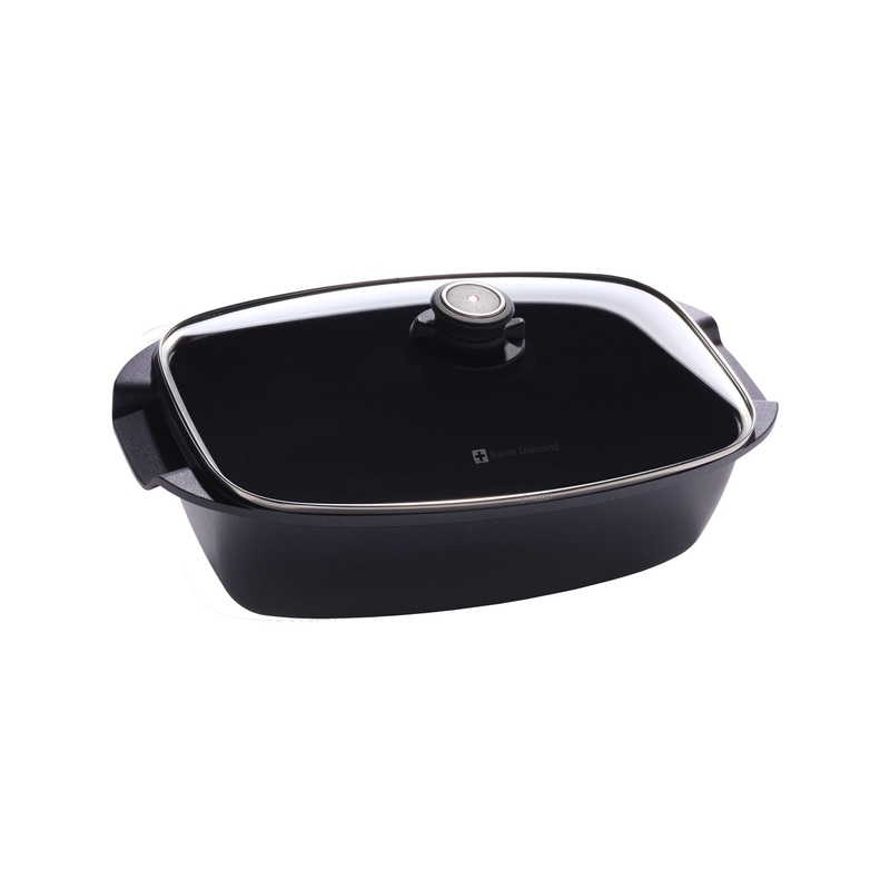 Swiss Diamond - 8.3" x 13" Roaster w/Glass Lid