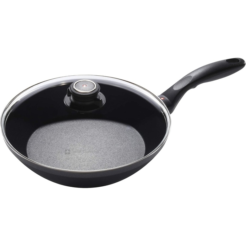 Swiss Diamond - 9.5" EDGE Stir Fry Pan w/Glass Lid