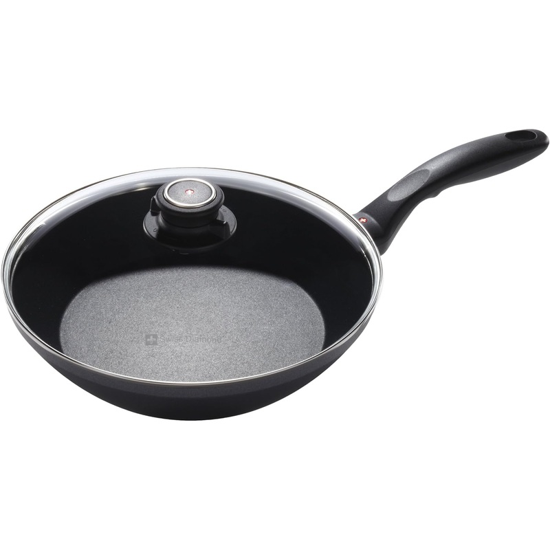 Swiss Diamond - 9.5" Induction EDGE Stir Fry Pan w/Glass Lid
