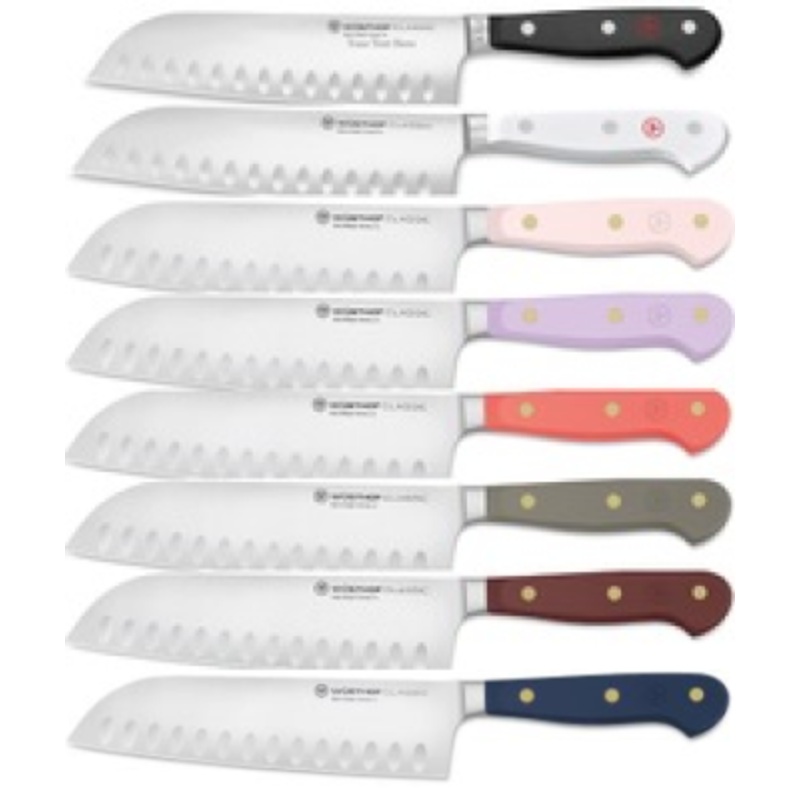 Wusthof Classic - 7" Hollow Edge Santoku Knife - Color Options & Engraving Available