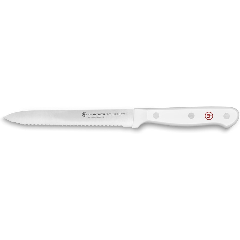 Wusthof Gourmet White - 5" Serrated Utility Knife