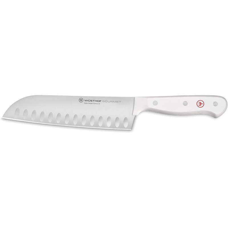 Wusthof Gourmet White - 7" Santoku Knife w/Hollow Edge