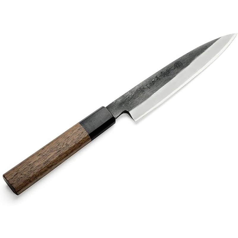 Kikuichi KURO Series Kurouchi Carbon Steel Clad - 7" Santoku Knife