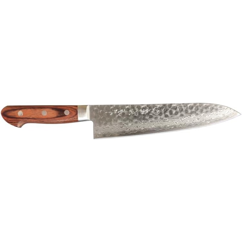 Kikuichi WDT Series Warikomi Damascus Tsuchime - 8" Gyuto Knife