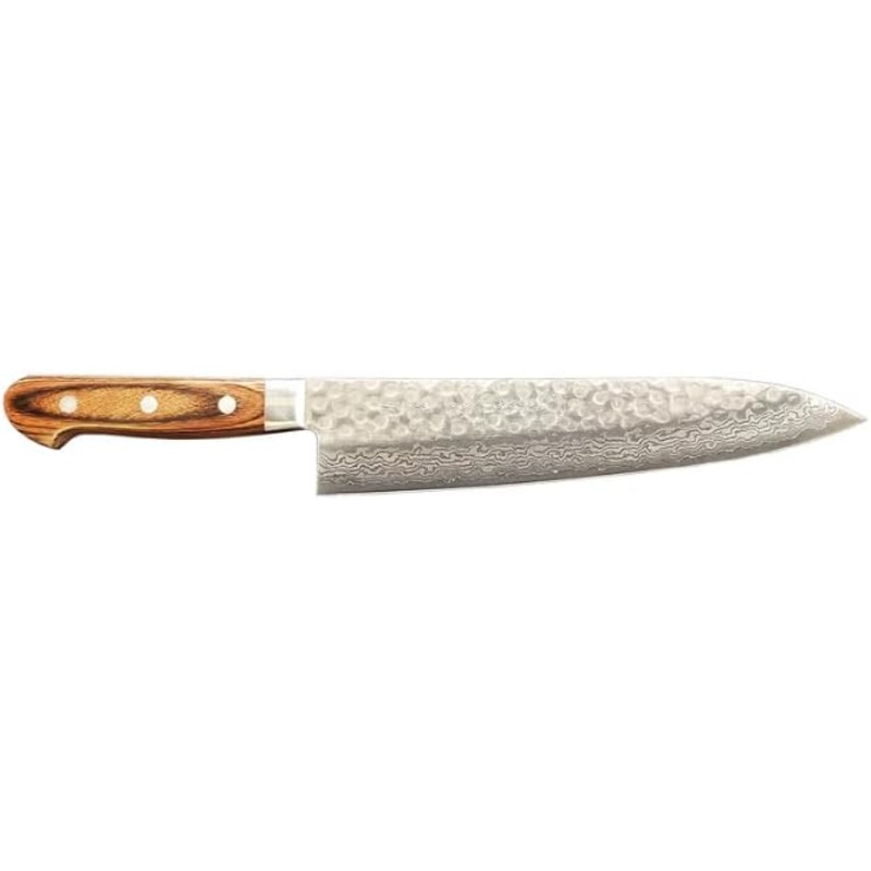 Kikuichi WDT Series Warikomi Damascus Tsuchime - 9.5" Gyuto Knife